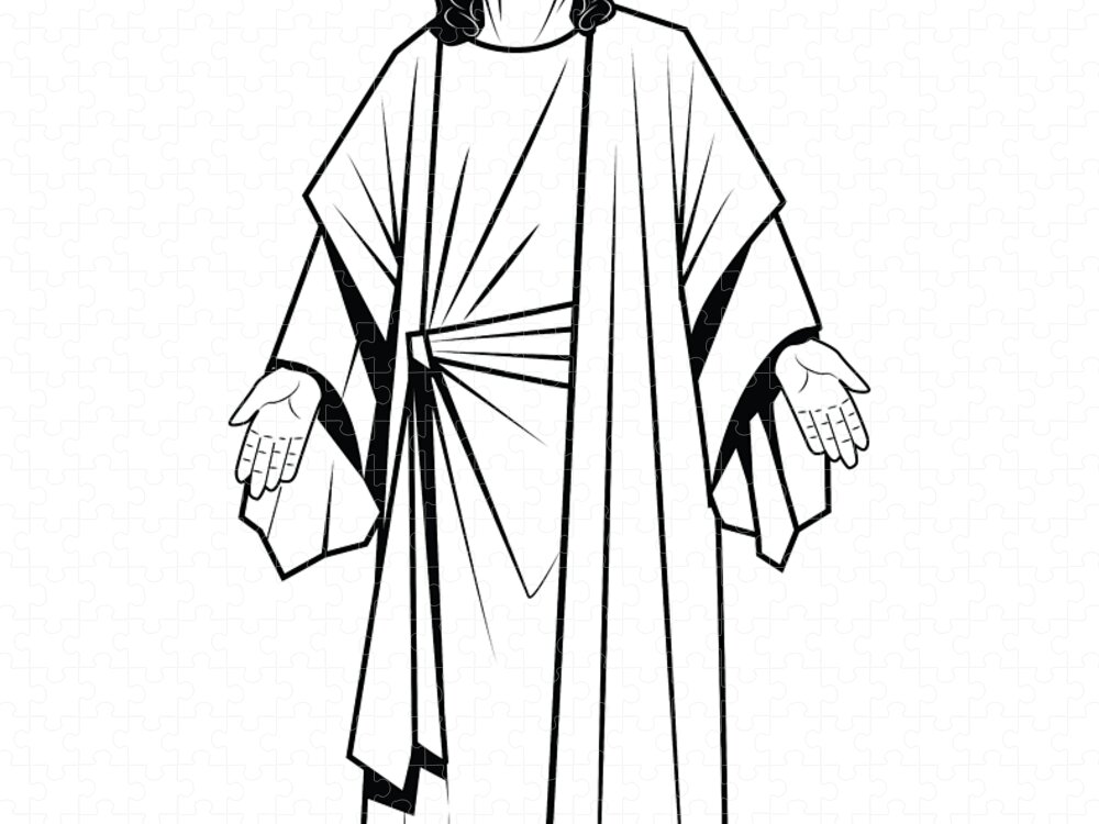 One Continuous Line Drawing Minimal Hand Jesus Christ .Single Hand Drawn  Art Line Doodle Outline Isolated. Royalty Free SVG, Cliparts, Vectors, and  Stock Illustration. Image 146939874.