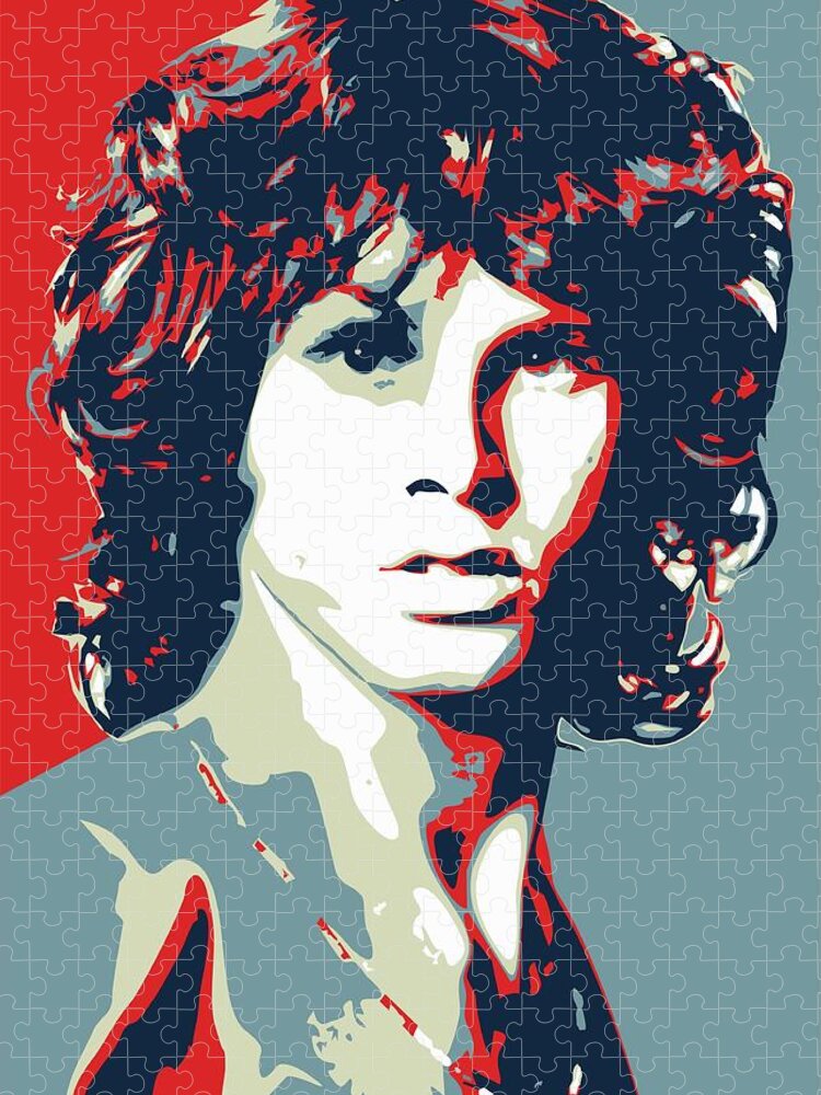 Legend Jigsaw Puzzle featuring the digital art Jim Morrison 1 OHS by Ahmad Nusyirwan