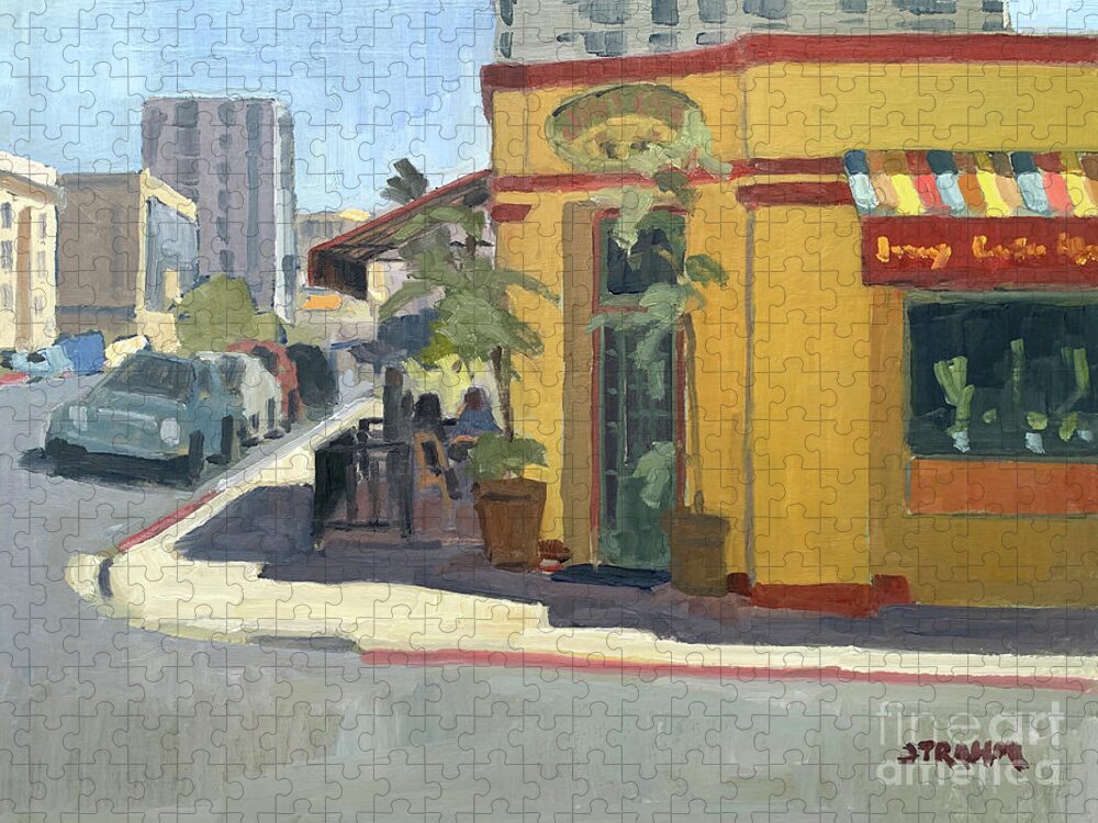Jimmy Carter's Jigsaw Puzzle featuring the painting Jimmy Carter's, San Diego, California by Paul Strahm