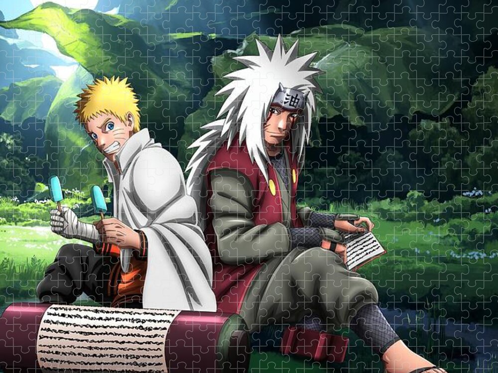Jiraiya and Naruto Uzumaki Jigsaw Puzzle by Lac Lac - Pixels
