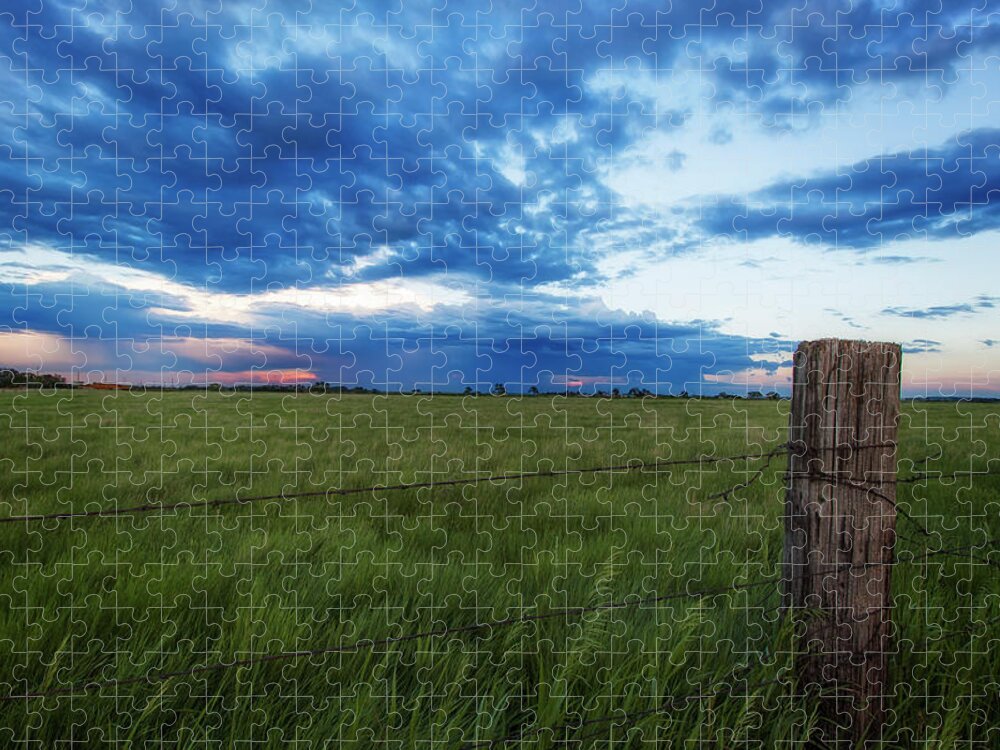 Sunset Jigsaw Puzzle featuring the photograph June Evening by Steve Sullivan