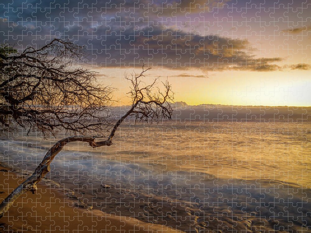 Bucket List Jigsaw Puzzle featuring the photograph Kaanapali Beach Maui Sunset by Scott McGuire