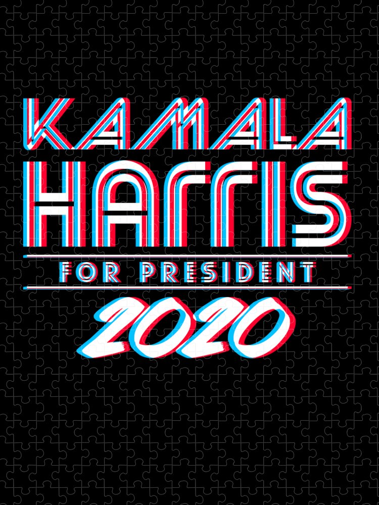 Election Jigsaw Puzzle featuring the digital art Kamala Harris For President 2020 3D by Flippin Sweet Gear