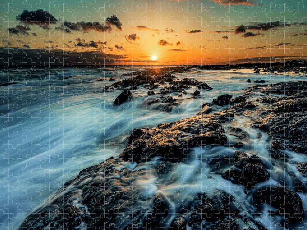 Hawaii Jigsaw Puzzle featuring the photograph Keahole Flow by Christopher Johnson