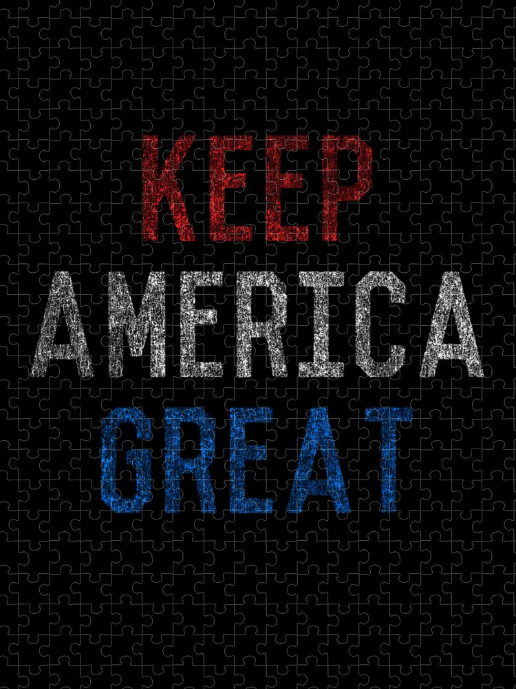 Funny Jigsaw Puzzle featuring the digital art Keep America Great by Flippin Sweet Gear