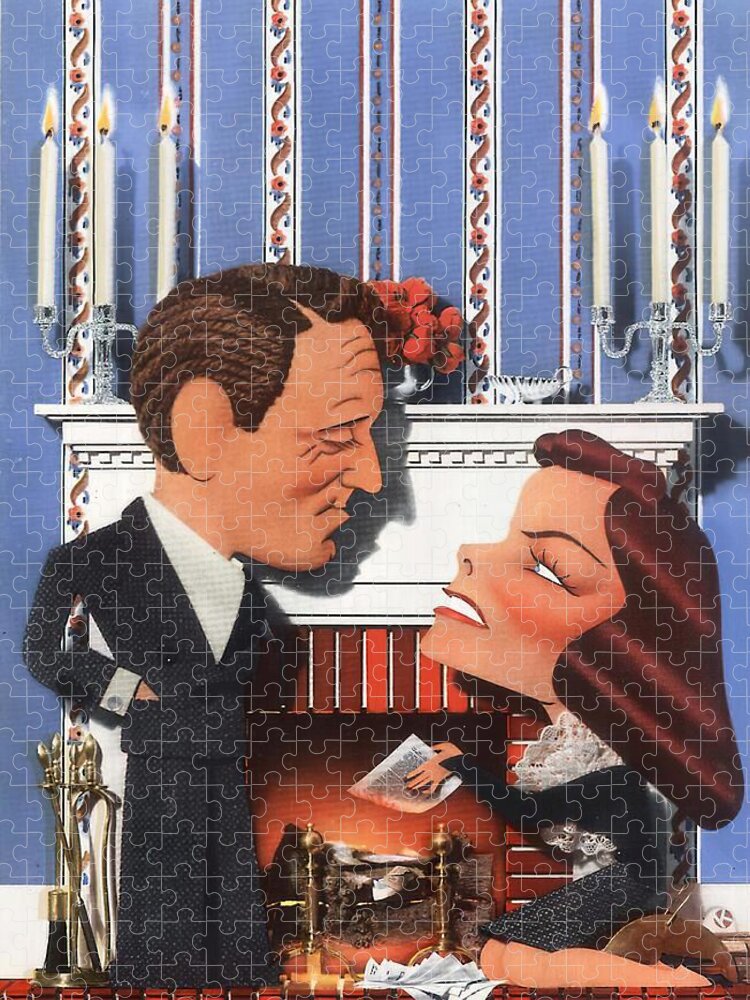 Synopsis Jigsaw Puzzle featuring the mixed media ''Keeper of the Flame'', 1943 - art by Jacques Kapralik by Movie World Posters