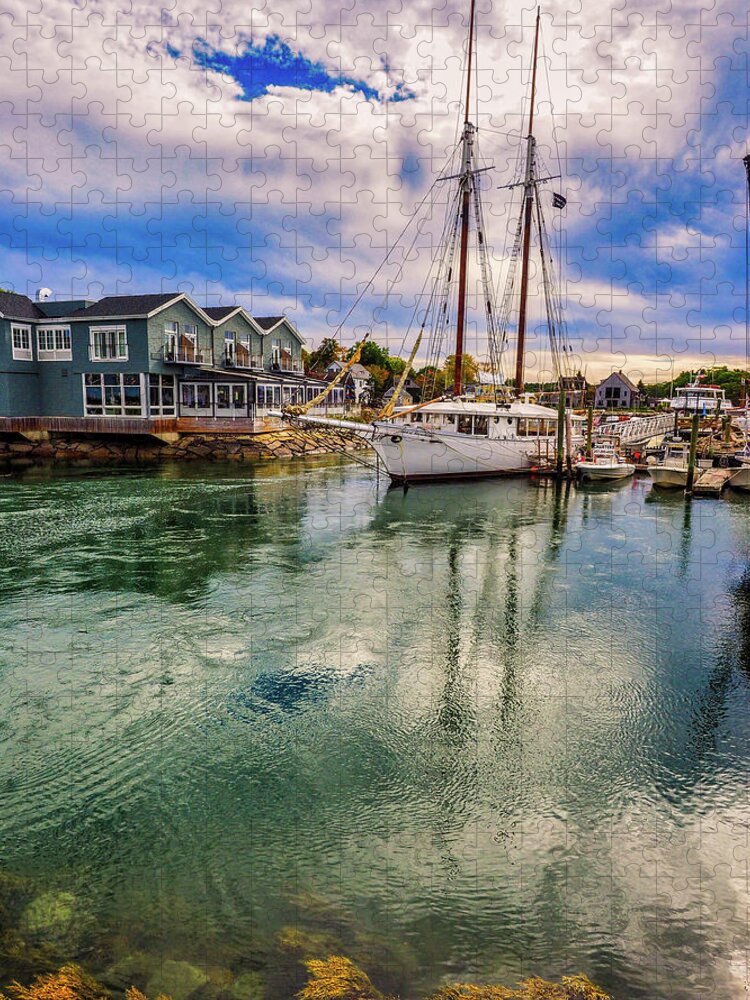 Kennebunkport Jigsaw Puzzle featuring the photograph Kennebunk River at Kennebunkport 203 by James C Richardson