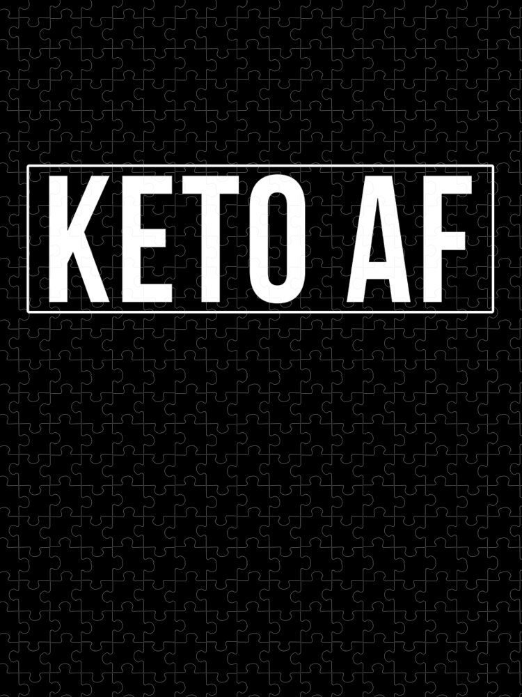 Funny Jigsaw Puzzle featuring the digital art Keto Af by Flippin Sweet Gear