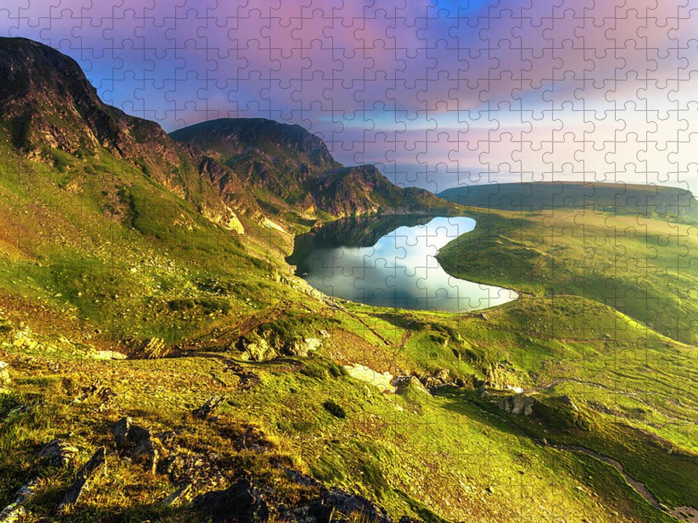 Bulgaria Jigsaw Puzzle featuring the photograph Kidney Lake by Evgeni Dinev