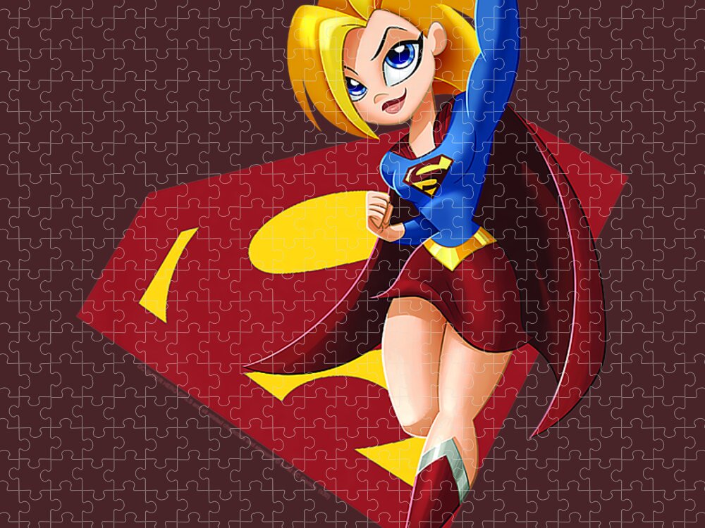 Kids DC Comics Super Hero Girls Supergirl Jigsaw Puzzle by Aran Neiva -  Pixels Puzzles