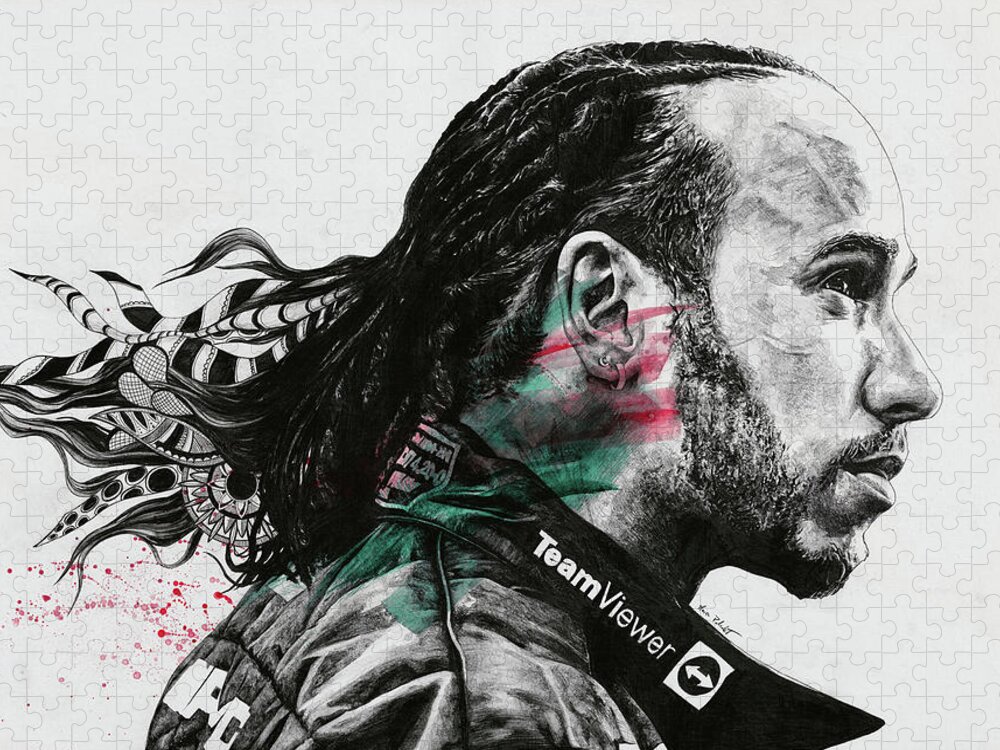King Hammer - Lewis Hamilton Tribute Jigsaw Puzzle by Marco