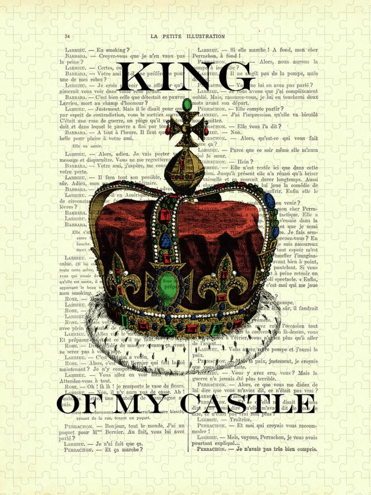 King Of My Castle Jigsaw Puzzle featuring the mixed media King of my castle by Madame Memento