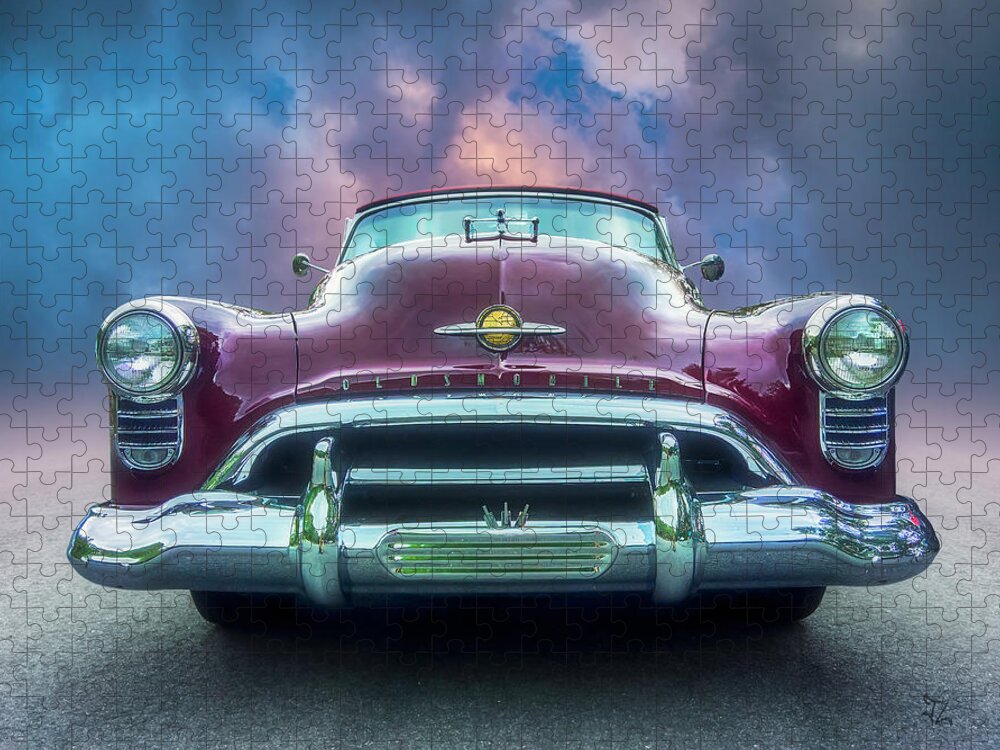 Oldsmobile Jigsaw Puzzle featuring the photograph Kiss From An Oldsmobile by Jerry LoFaro