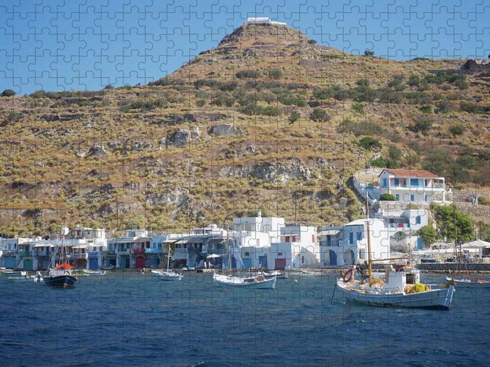 Klima Jigsaw Puzzle featuring the photograph Klima on Milos by Sean Hannon