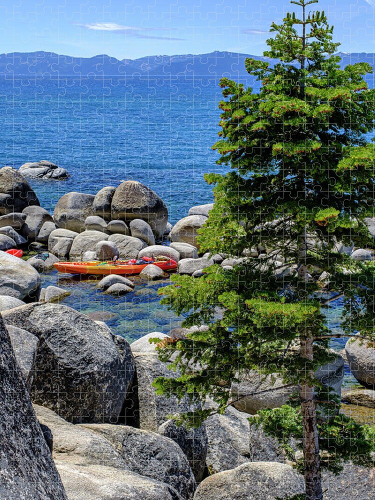 Lake Tahoe Jigsaw Puzzle featuring the photograph Lake Tahoe Relaxation by Tony Locke