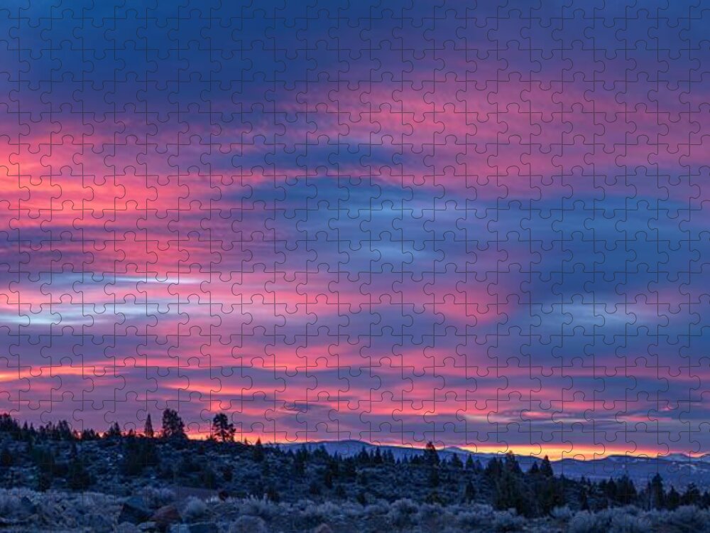 Sunrise Jigsaw Puzzle featuring the photograph Lassen County Skies by Randy Robbins