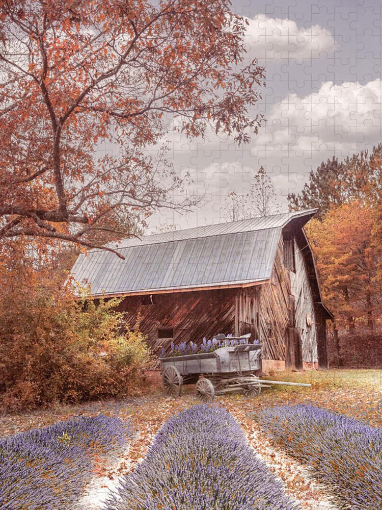 Barns Jigsaw Puzzle featuring the photograph Last Flowers of Country Autumn by Debra and Dave Vanderlaan