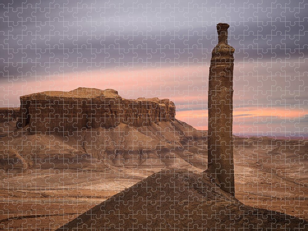 Badlands Jigsaw Puzzle featuring the photograph Last Man Standing by Peter Boehringer