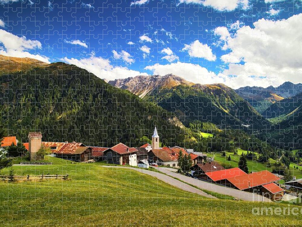 Switzerland Jigsaw Puzzle featuring the photograph Latsch und Albulatal by Thomas Nay