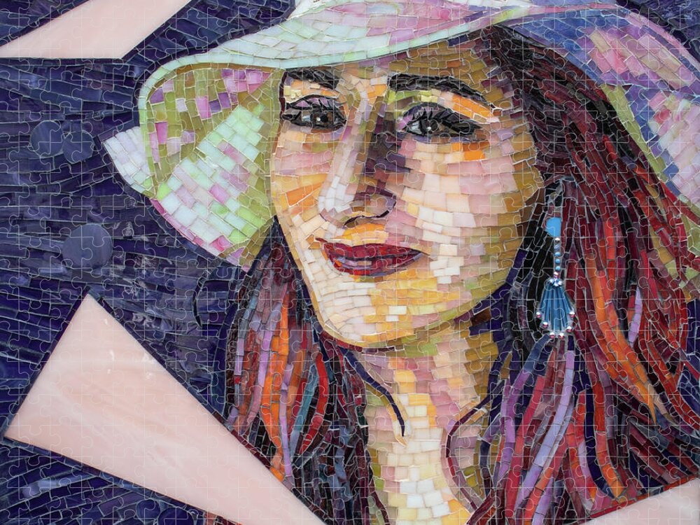 Adriana Jigsaw Puzzle featuring the glass art Latta by Adriana Zoon