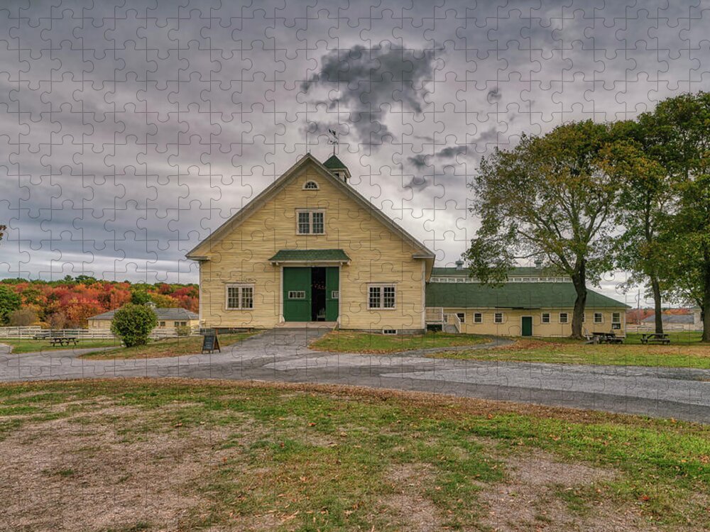 Wells National Estuarine Research Reserve Jigsaw Puzzle featuring the photograph Laudholm Farm by Penny Polakoff