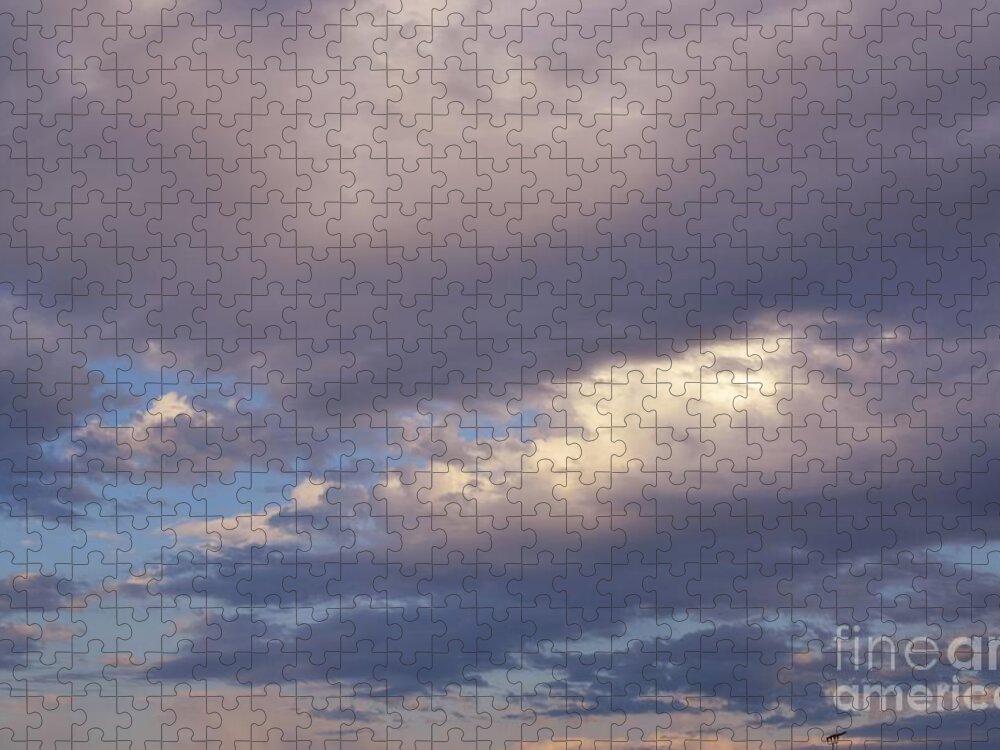 Lavender Sky Lavender Clouds Jigsaw Puzzle featuring the photograph Lavender Sky by Expressions By Stephanie