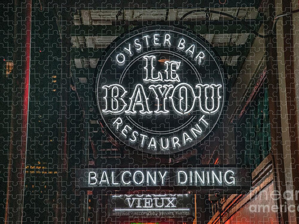 Le Bayou Oyster Bar Restaurant Jigsaw Puzzle featuring the photograph Le Bayou Oyster Bar Restaurant by FineArtRoyal Joshua Mimbs