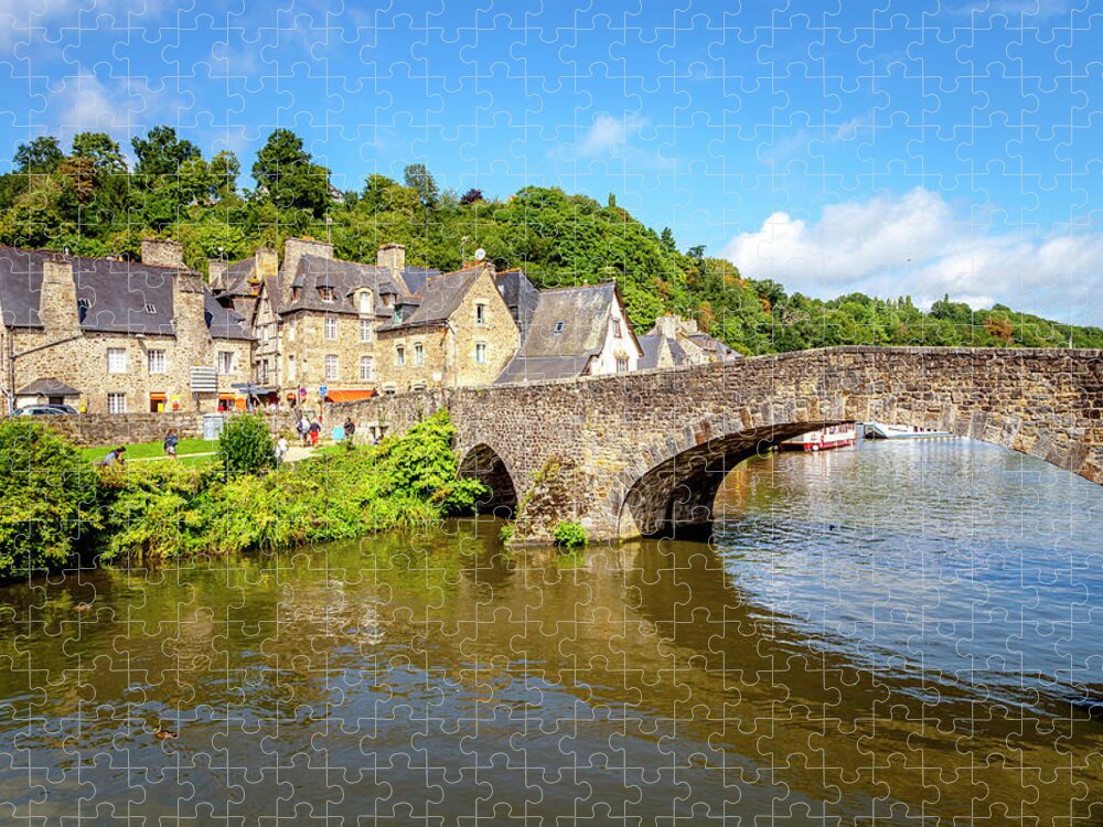 France Jigsaw Puzzle featuring the photograph Le Vieux Pont - Dinan by W Chris Fooshee