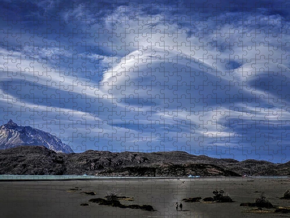 2022 Jigsaw Puzzle featuring the photograph Lenticular Clouds over Puerto Natales by Deidre Elzer-Lento