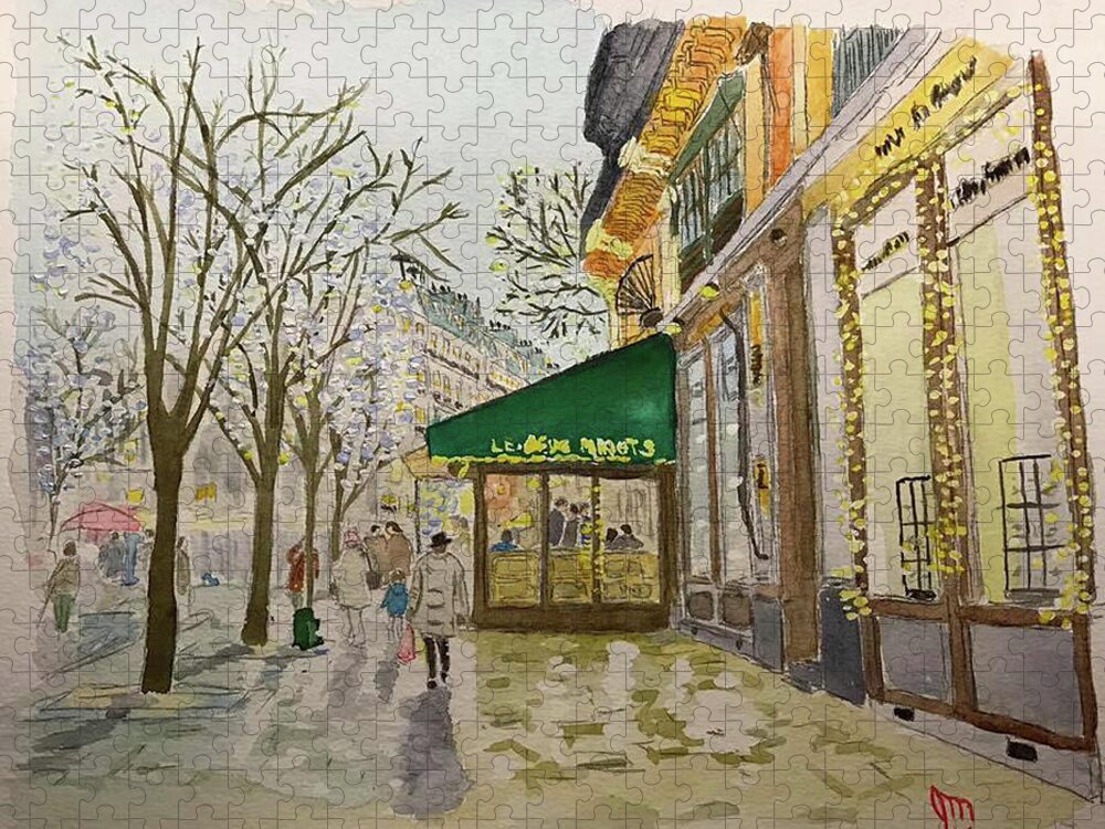  Jigsaw Puzzle featuring the painting Les Deux Magots 1 by John Macarthur