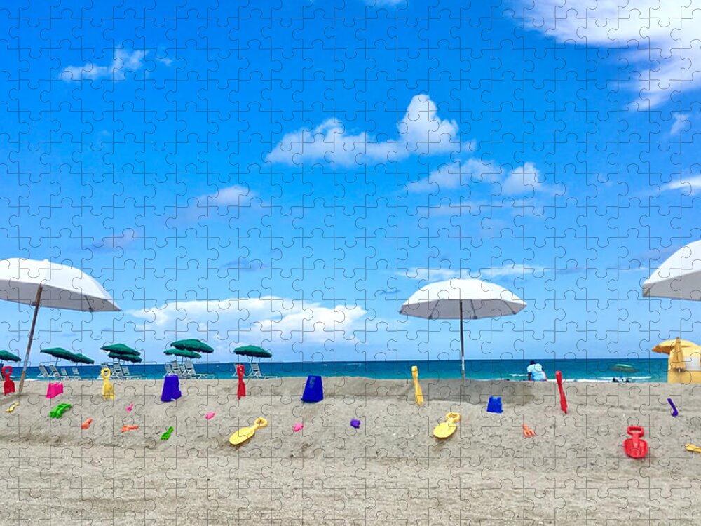 Beach Jigsaw Puzzle featuring the photograph Let's Play in the Sand by Lisa Soots