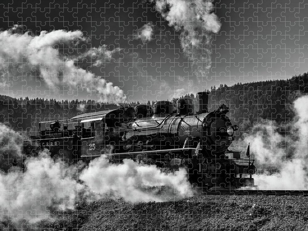 Train Jigsaw Puzzle featuring the photograph Letting off Steam by Darren White