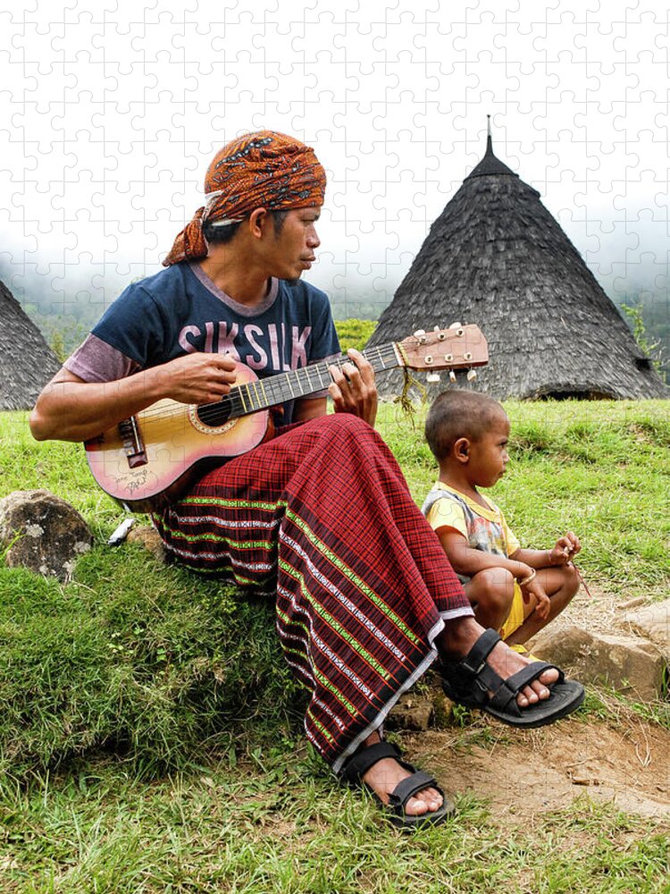 Wae Rebo Jigsaw Puzzle featuring the photograph Lullaby - Wae Rebo Village. Flores, Indonesia by Earth And Spirit