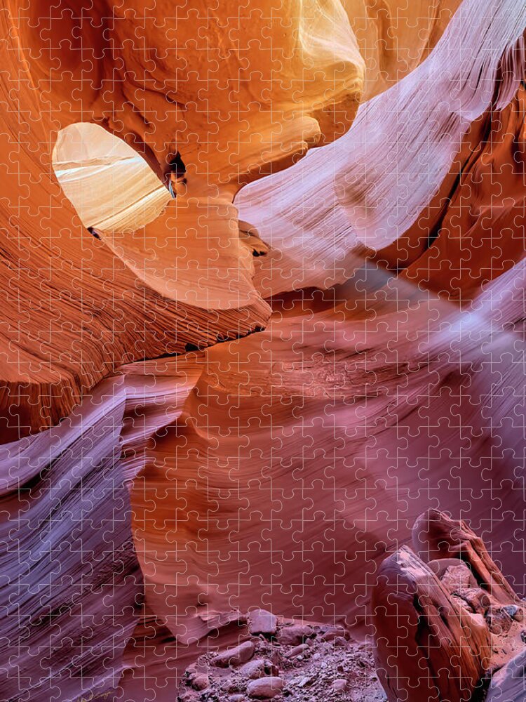 Antelope Canyon Jigsaw Puzzle featuring the photograph Light It Up by Dan McGeorge