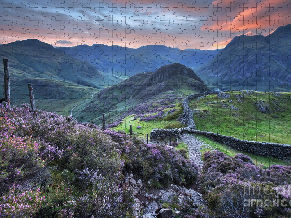 Sky Jigsaw Puzzle featuring the photograph Lingmoor Fell 4.0 by Yhun Suarez