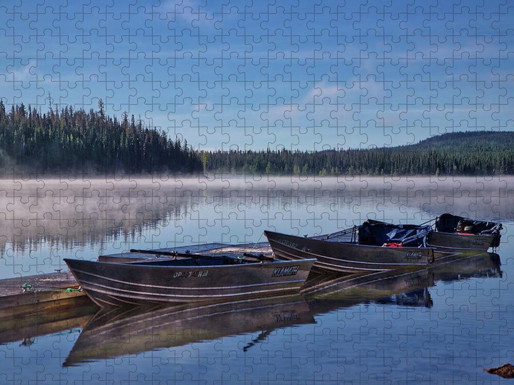 Morning Jigsaw Puzzle featuring the photograph Little Boats by Loyd Towe Photography