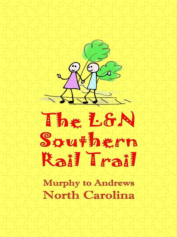 L&n Jigsaw Puzzle featuring the photograph LN Southern Rail Trail Stick Figures by Debra and Dave Vanderlaan