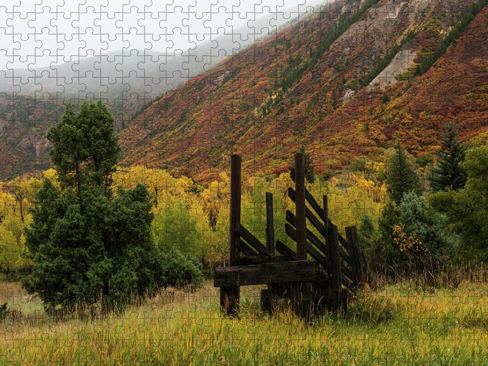 Colorado Jigsaw Puzzle featuring the photograph Loading Chute - 9550 by Jerry Owens