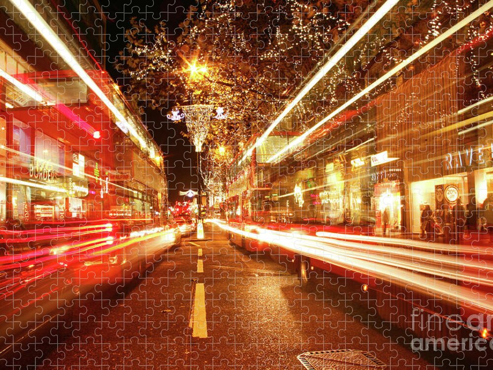 London Jigsaw Puzzle featuring the photograph London at night by Warren Photographic