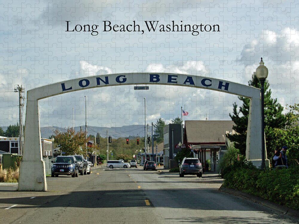 Seaview Jigsaw Puzzle featuring the photograph Long Beach by Tikvah's Hope