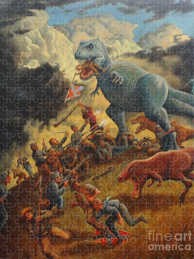 Lost Cause Jigsaw Puzzle featuring the painting Lost Cause by Ken Kvamme