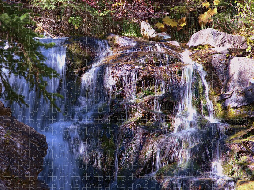 Waterfall Jigsaw Puzzle featuring the photograph Lost Creek Waterfall by Kae Cheatham