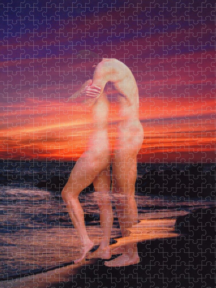 Nudes Jigsaw Puzzle featuring the photograph Lovers Dream by Kurt Van Wagner
