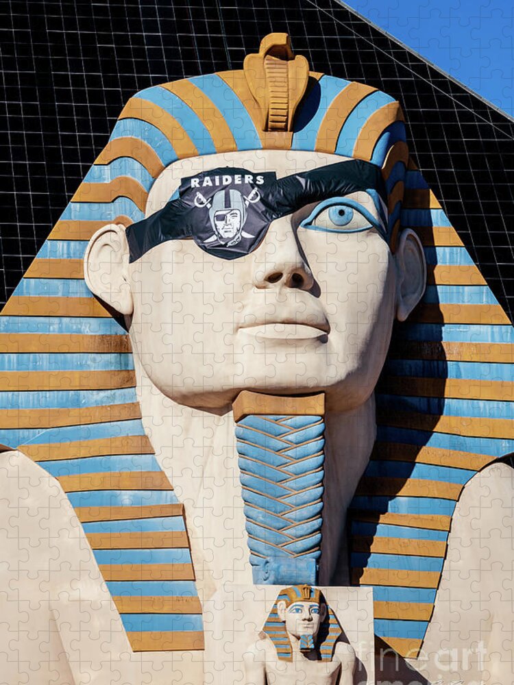 Luxor Casino Las Vegas Raiders Eye Patch on Sphinx Macro Portrait Jigsaw  Puzzle by Aloha Art - Pixels