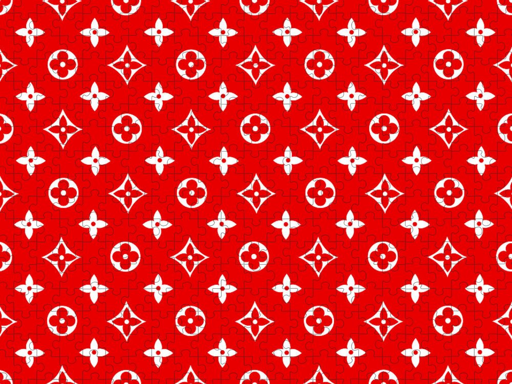 LV Red Art Jigsaw Puzzle by DG Design - Pixels