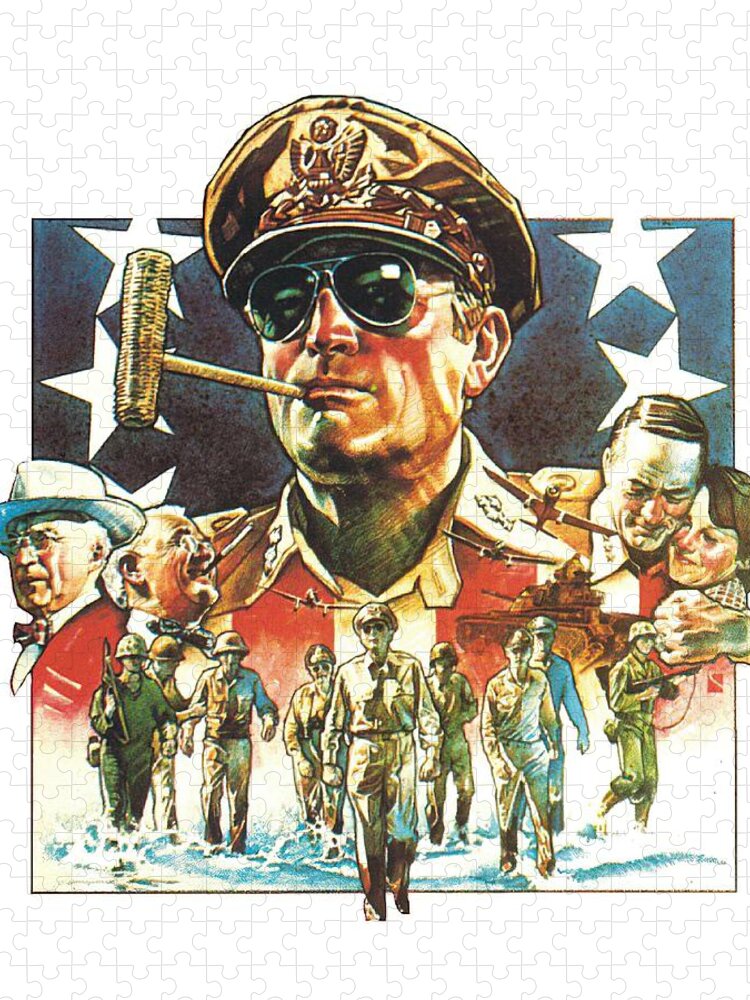 Douglas Jigsaw Puzzle featuring the mixed media ''MacArthur'', 1977 by Movie World Posters