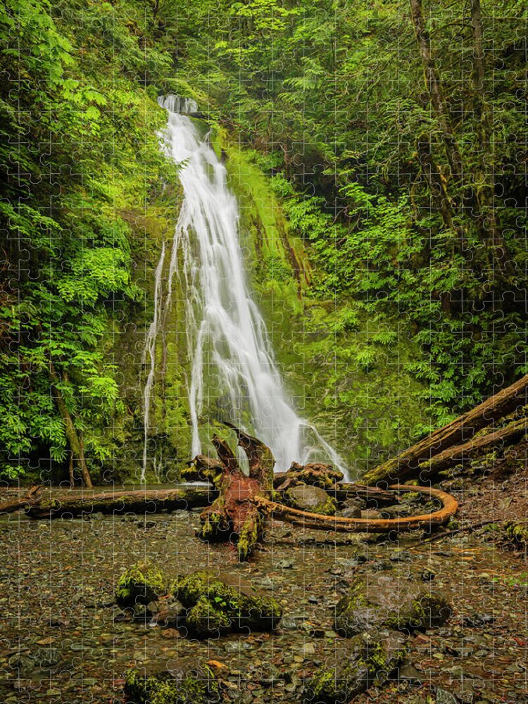 Madison Falls Jigsaw Puzzle featuring the photograph Madison Creek Falls by Steve L'Italien