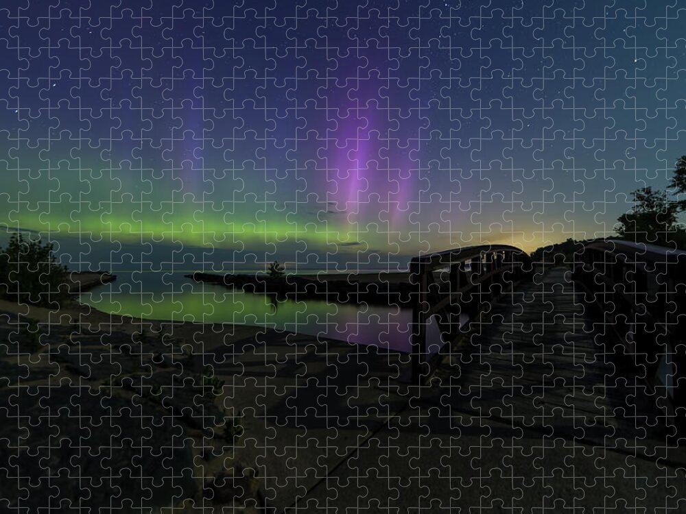 Aurora Jigsaw Puzzle featuring the photograph Magic on the Lake by Everet Regal