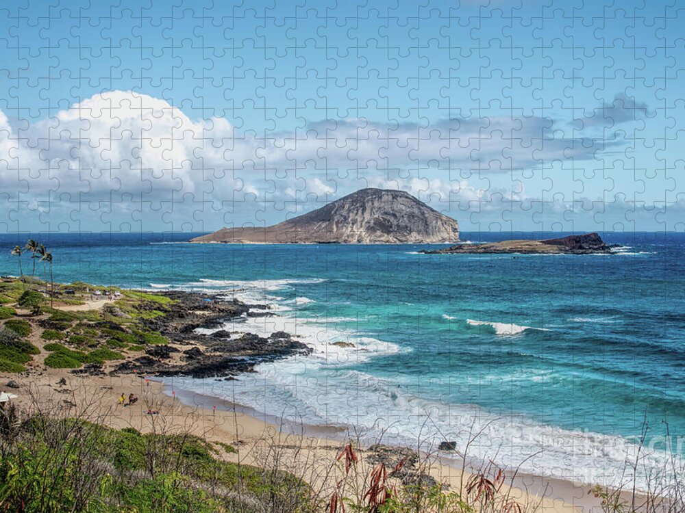 Makapuu Jigsaw Puzzle featuring the photograph Makapuu Beach and Manana Island by Diana Mary Sharpton