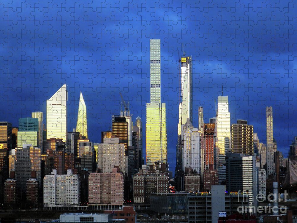 Landscape Jigsaw Puzzle featuring the photograph Manhattan Shimmers by Rick Locke - Out of the Corner of My Eye
